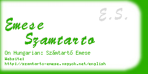 emese szamtarto business card